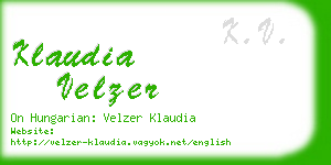 klaudia velzer business card